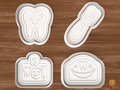 Dental Care Cookie Cutter Set STL File - 01 set main