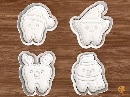 Christmas Tooth Cookie Cutter Set STL File