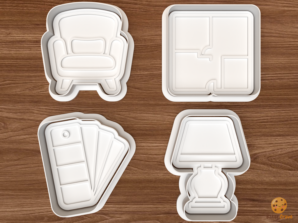 Interior Designer Cookie Cutter Set STL File - 01 set main