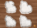Halloween Unicorn Cookie Cutter Set STL File - 01 set main