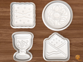Passover Cookie Cutter Set STL File - 01 set main