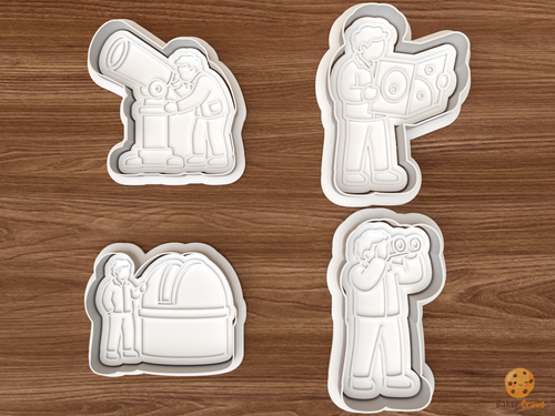 Astronomer Cookie Cutter Set STL File - 01 set main
