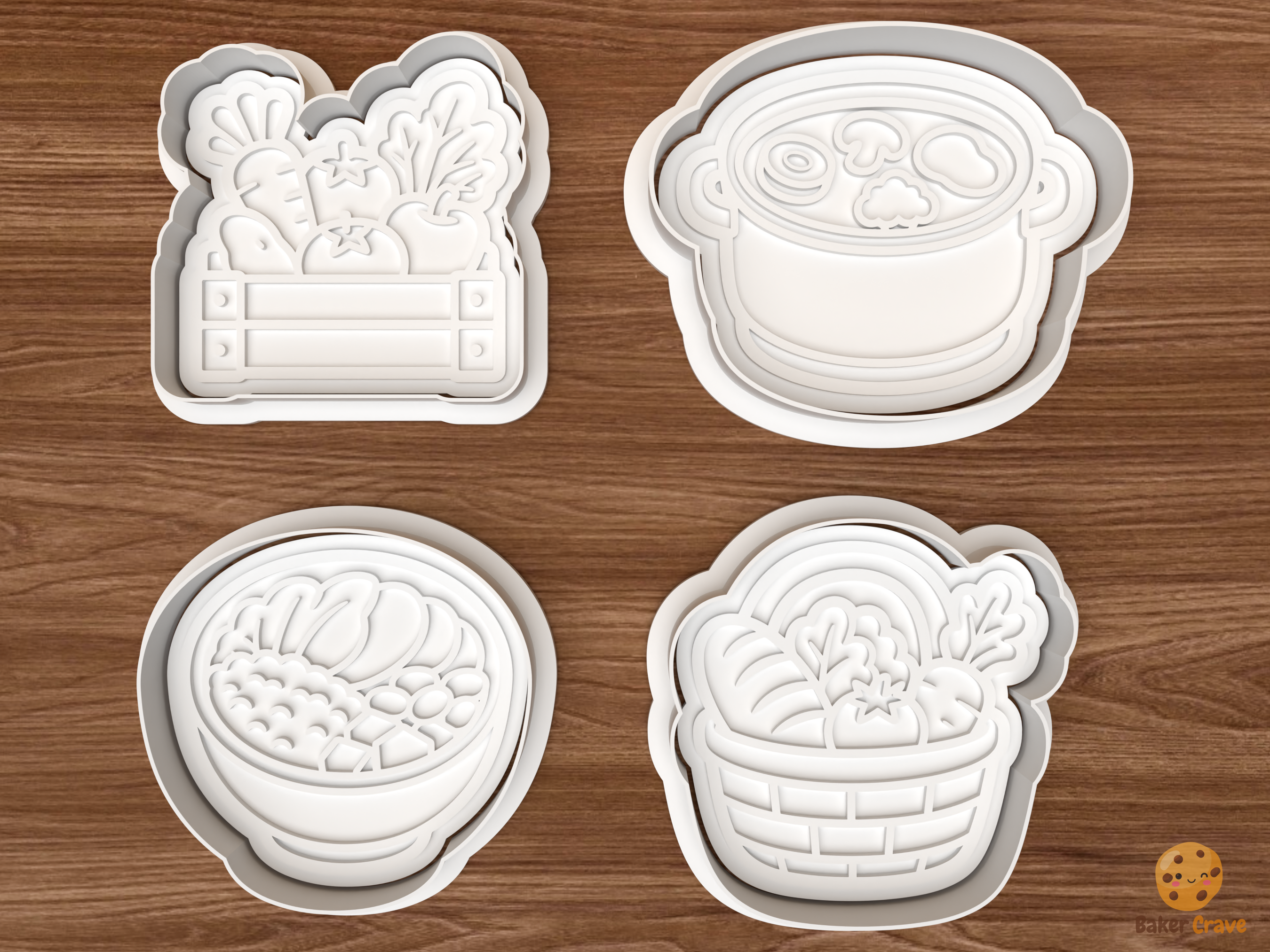 Farm to Table Cookie Cutter Set STL File - 01 set main