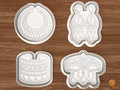 African Jewelry Cookie Cutter Set STL File
