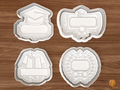 Personalized Graduation Cookie Cutter Set STL File - 01 set main