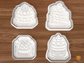 Christmas Cake Cookie Cutter Set STL File - 01 set main