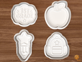 First Grade Cookie Cutter Set STL File - 01 set main