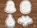 Cute Halloween Party Cookie Cutter Set STL File - 01 set main