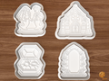 Haunted Wedding Chapel Cookie Cutter Set STL File