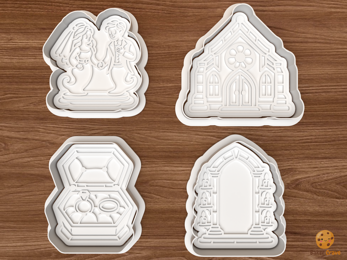 Haunted Wedding Chapel Cookie Cutter Set STL File