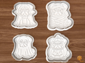 Halloween Pug Dog Cookie Cutter Set STL File - 01 set main