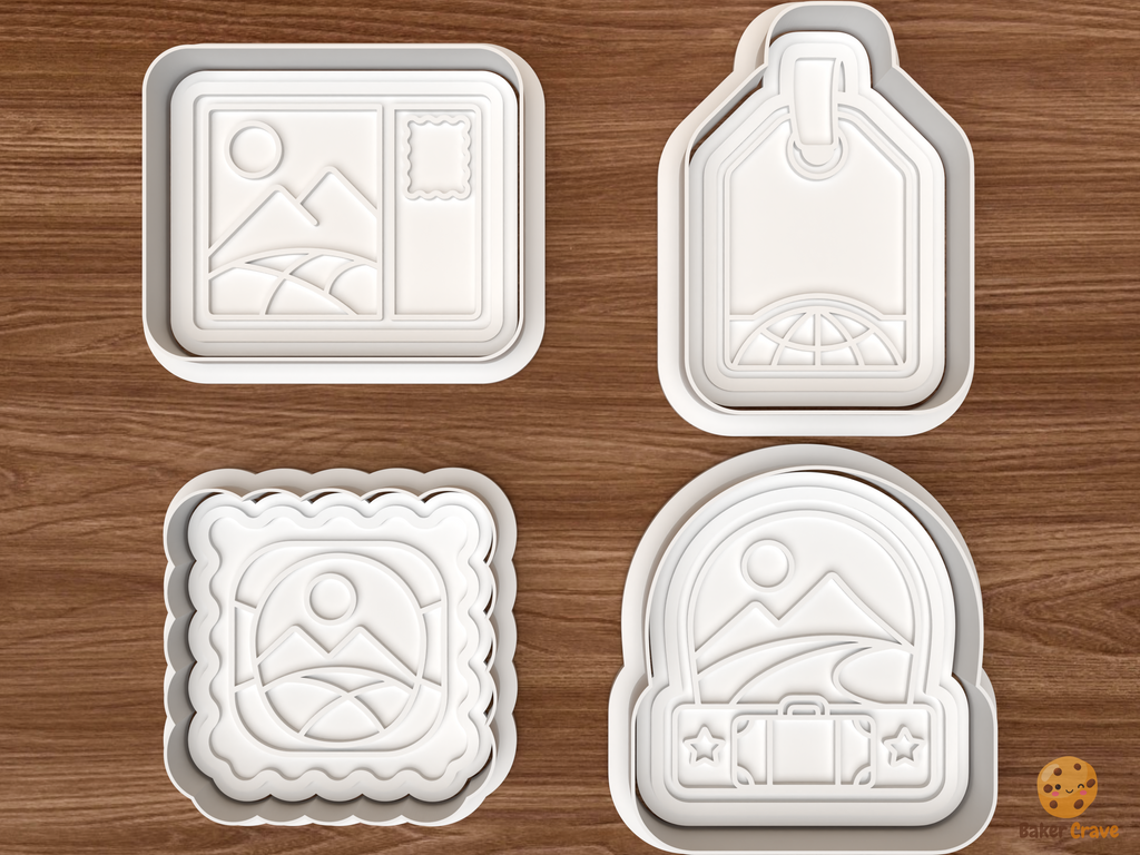 Souvenir Travel Cookie Cutter Set STL File - 01 set main