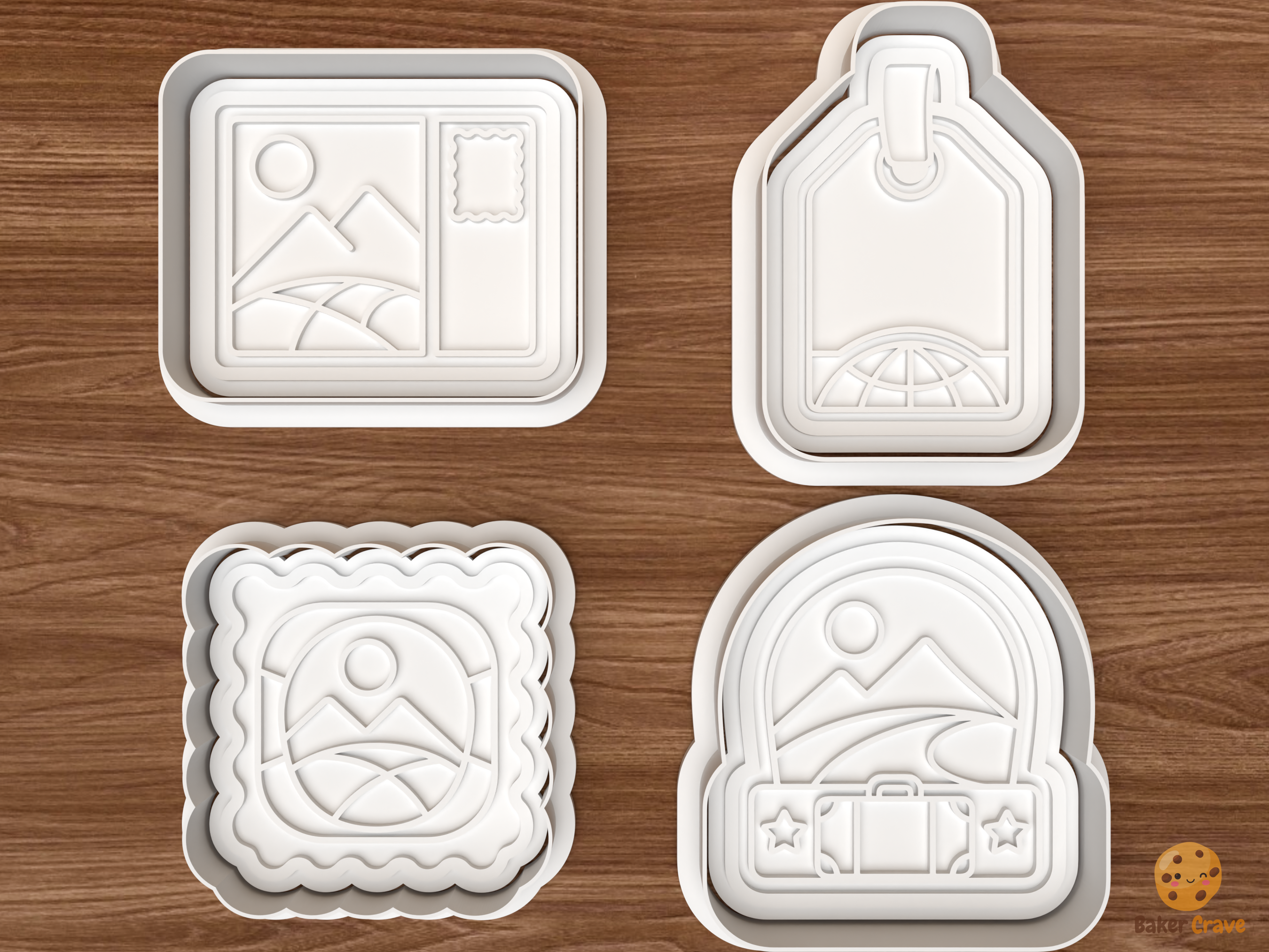 Souvenir Travel Cookie Cutter Set STL File - 01 set main