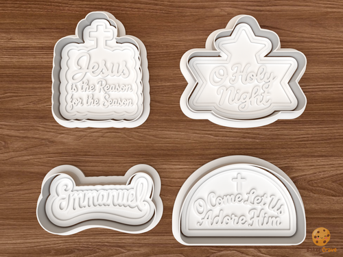 Christ Centered Christmas Lettering Cookie Cutter Set STL File