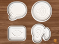 Speech Therapy Cookie Cutter Set STL File - 01 set main