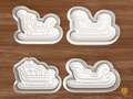 Christmas Sleigh Collection Cookie Cutter Set STL File - 01 set main