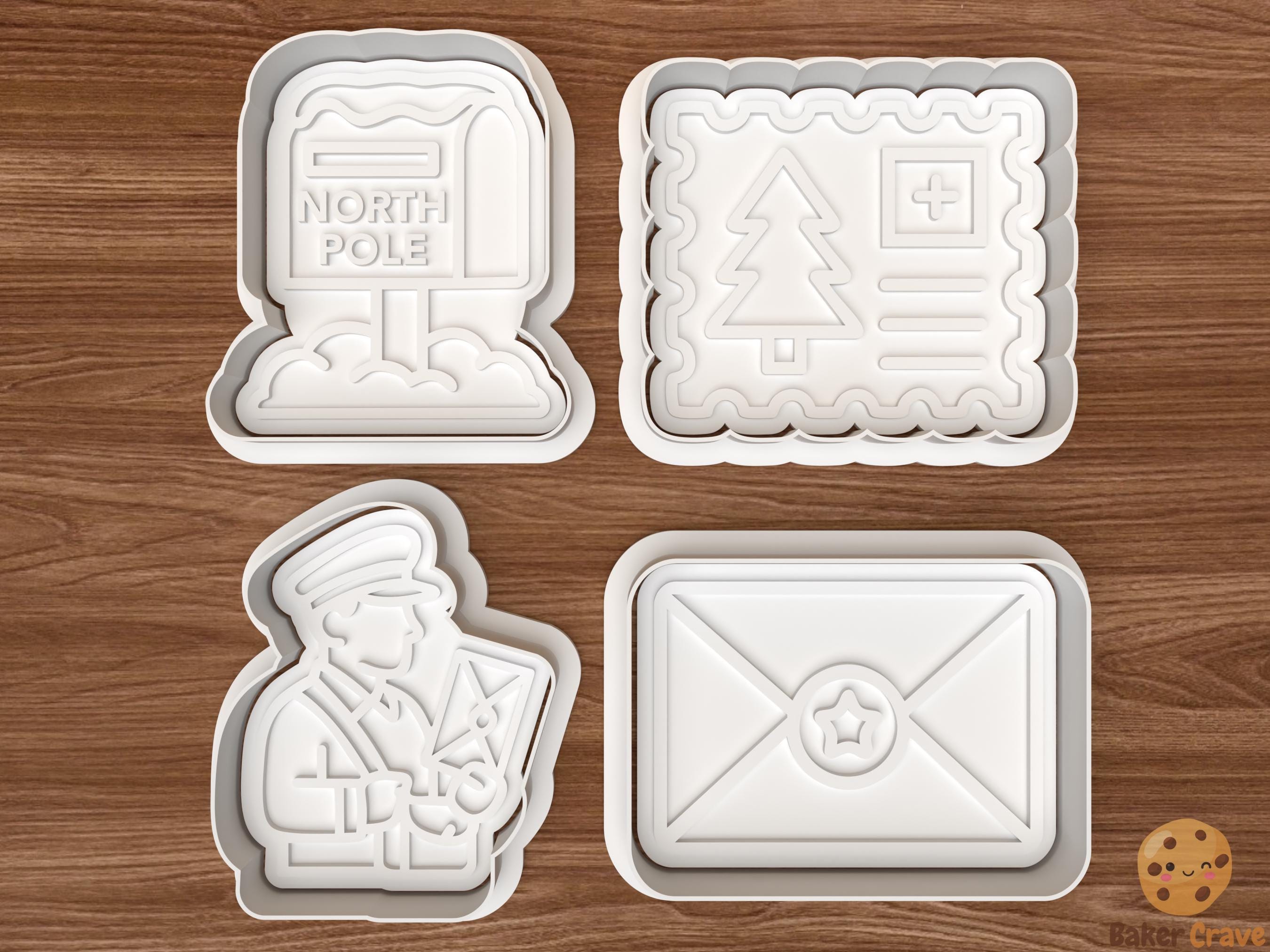 North Pole Mail Cookie Cutter Set STL File