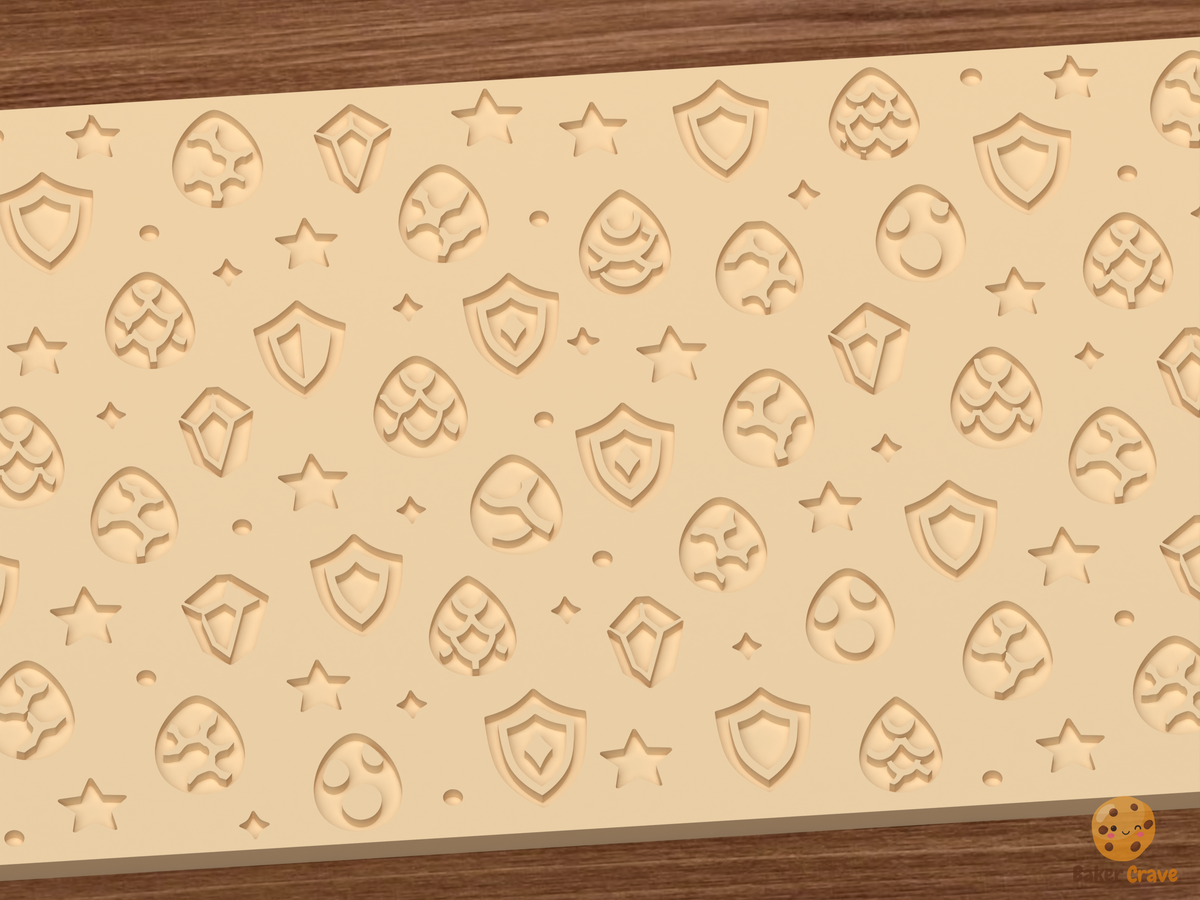 Dragon Fantasy Textured Roller STL File - 02 close detail deboss