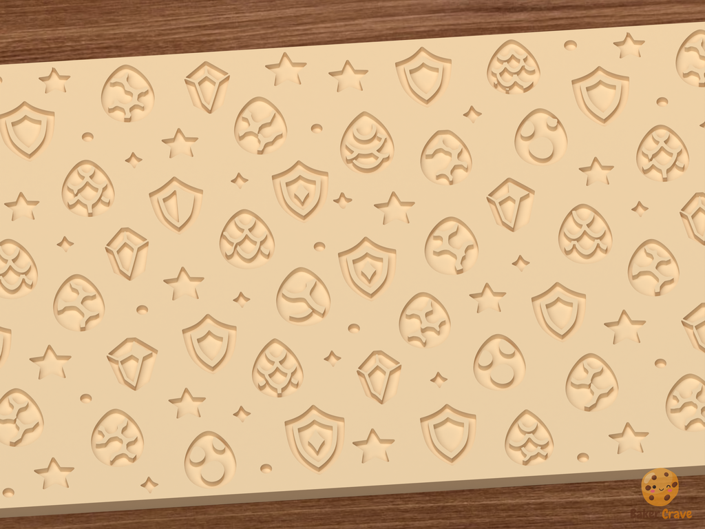 Dragon Fantasy Textured Roller STL File - 02 close detail deboss