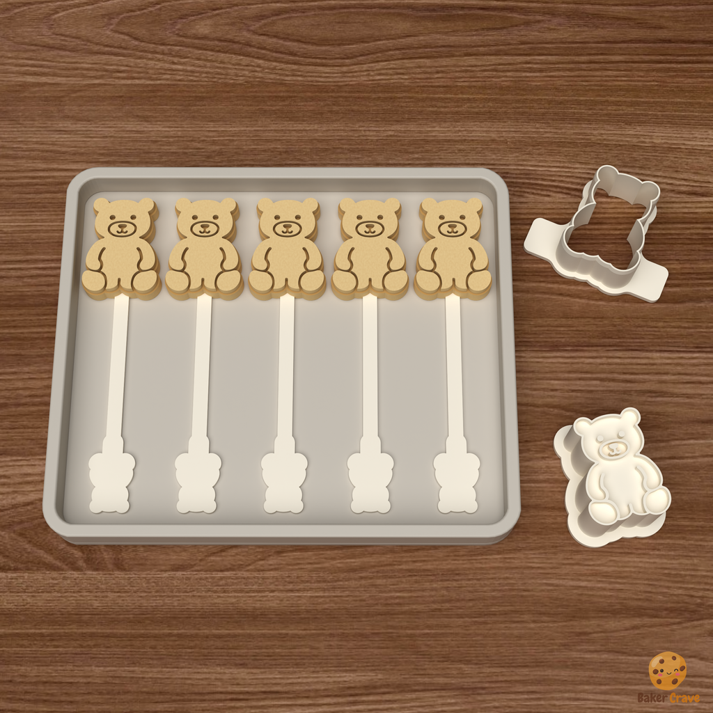 Teddy Bear Cake Pop Mold STL File