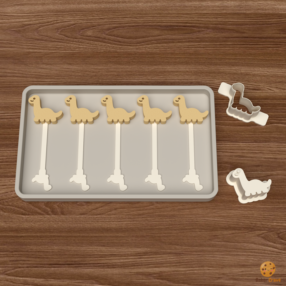 Brontosaurus Cake Pop Mold STL File