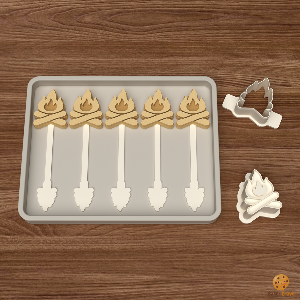 Campfire Cake Pop Mold STL File