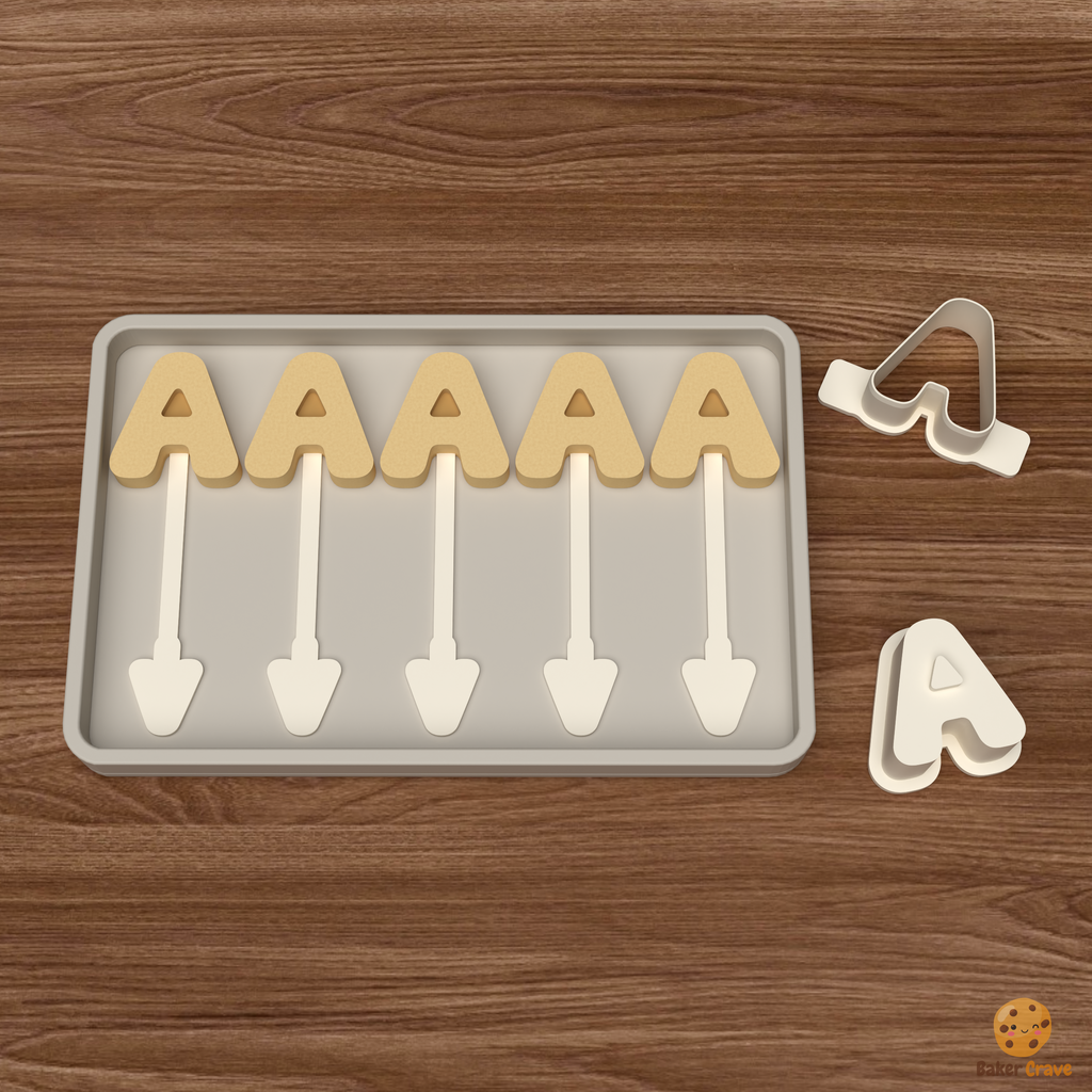 Letter A Cake Pop Mold STL File