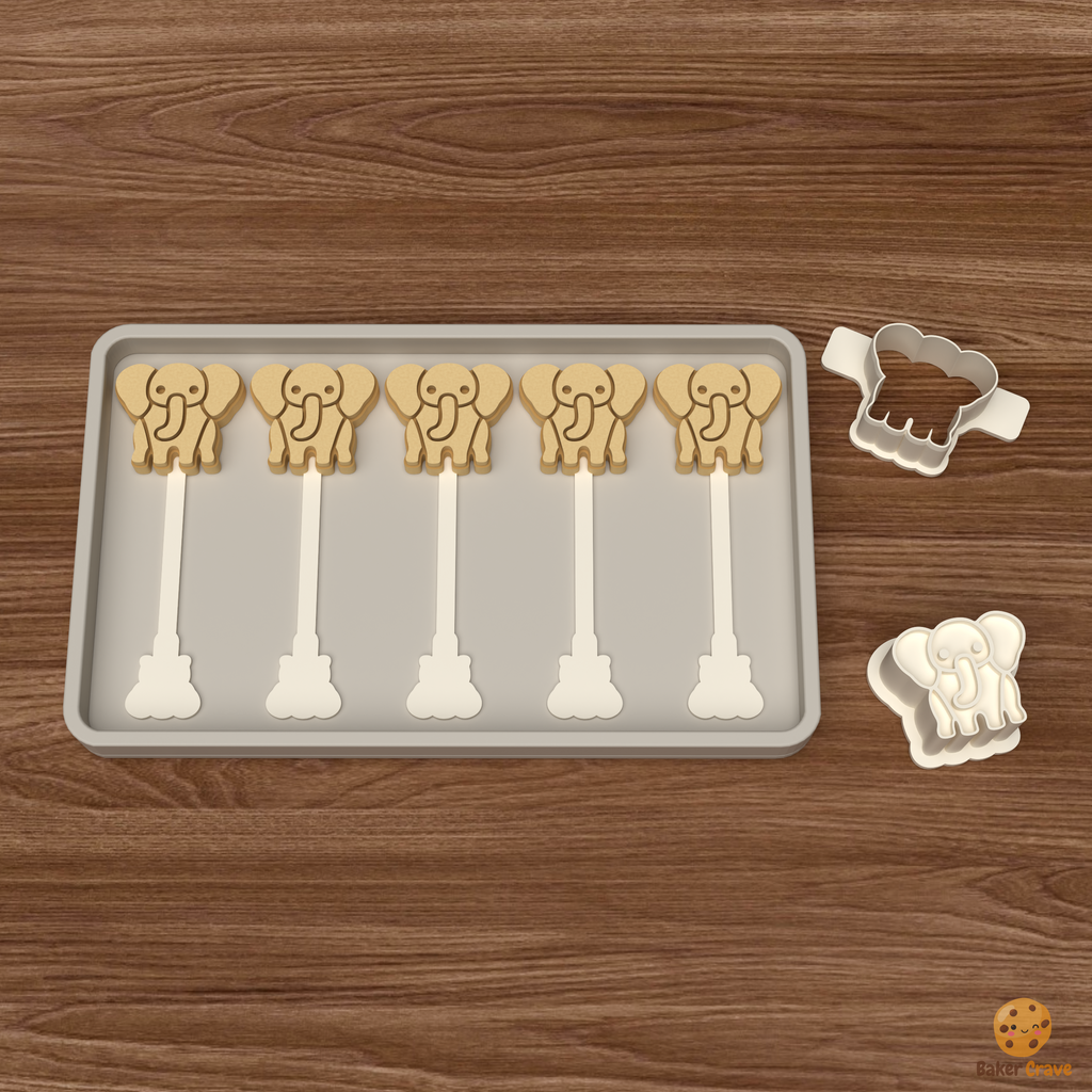 Elephant Cake Pop Mold STL File