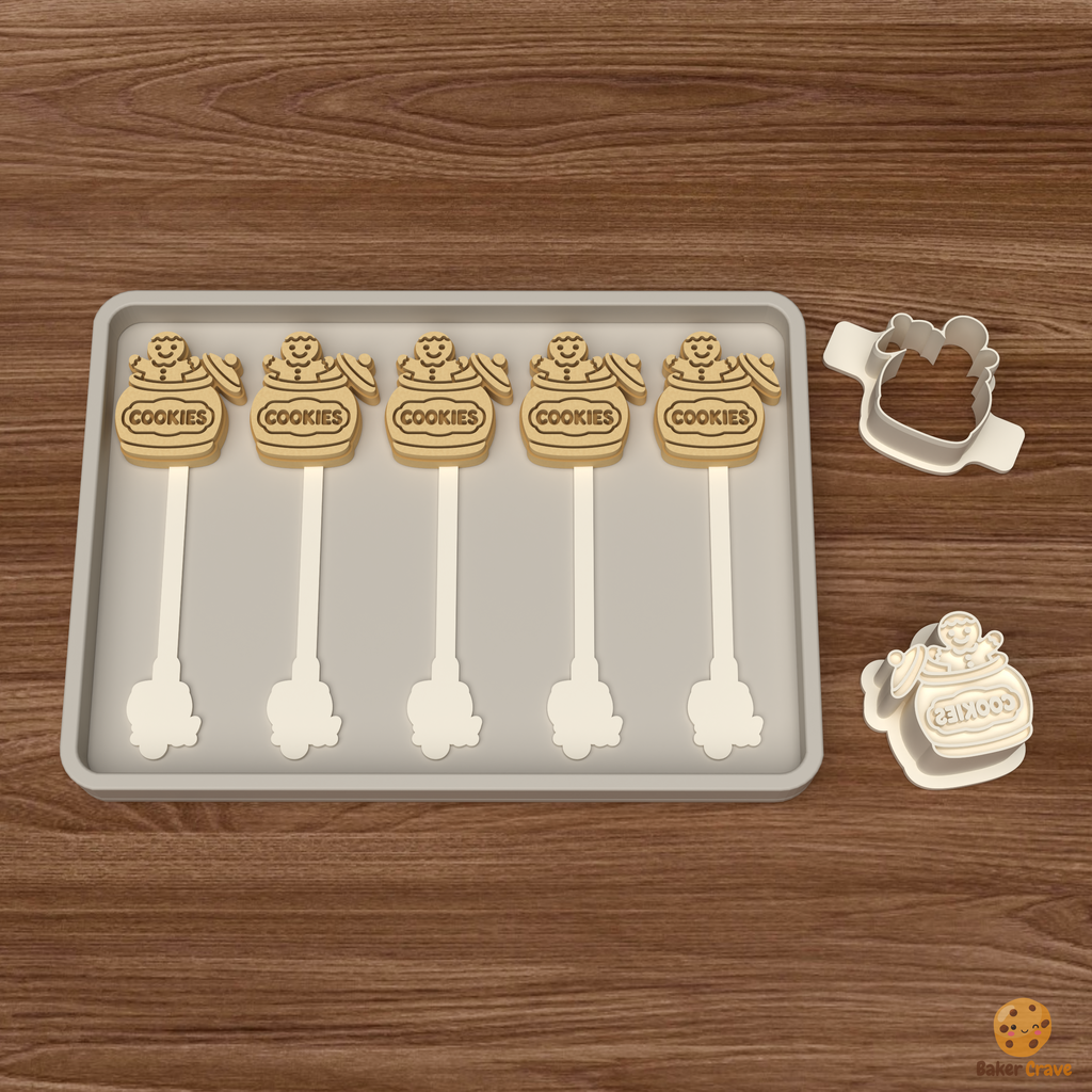 Gingerbread Cookie Jar Cake Pop Mold STL File