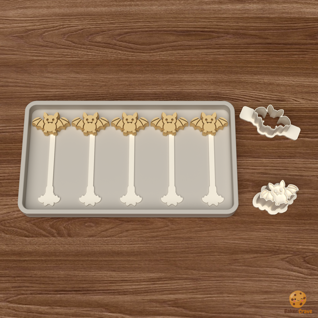 Wide Wing Bat Cake Pop Mold STL File