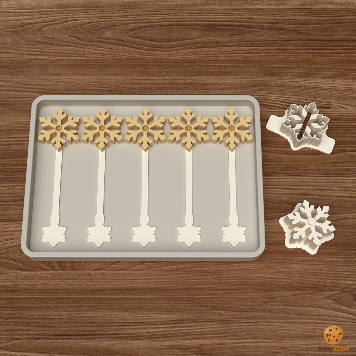Snowflake Cake Pop Mold STL File