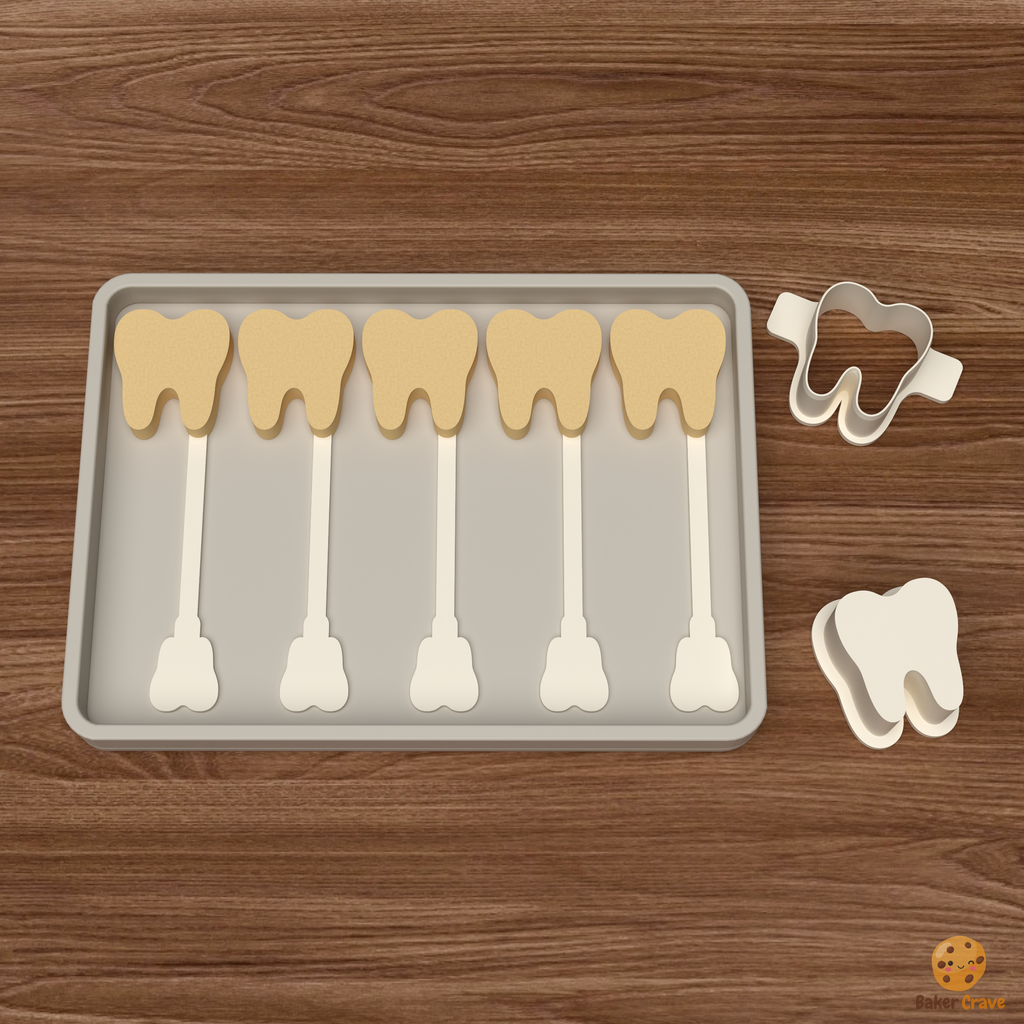 Tooth Cake Pop Mold STL File