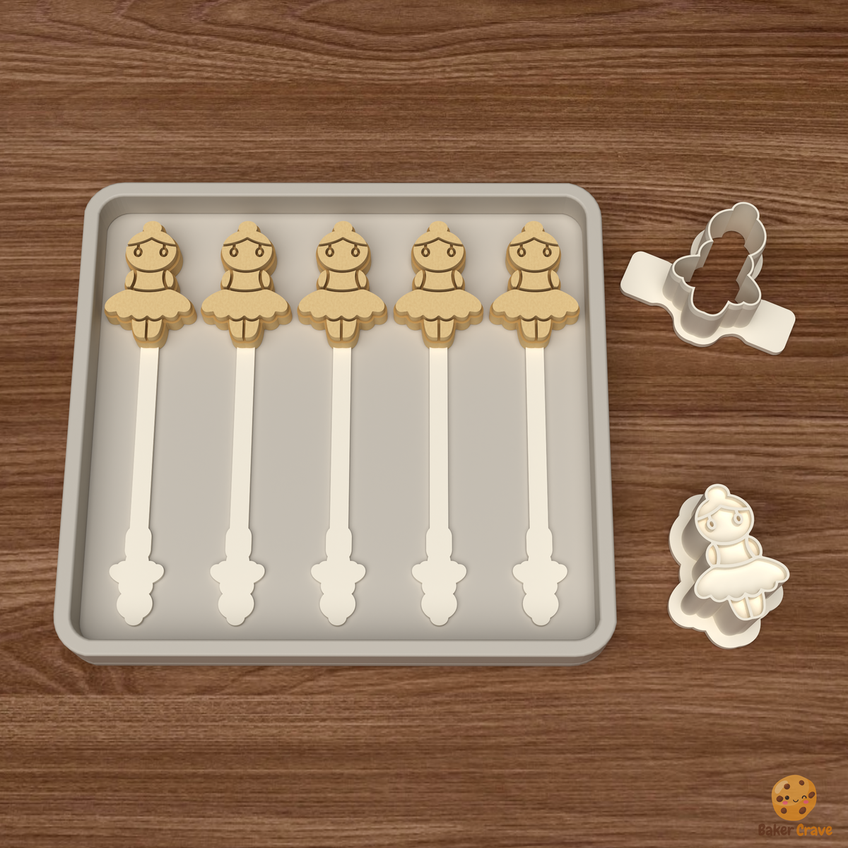Ballerina Cake Pop Mold STL File