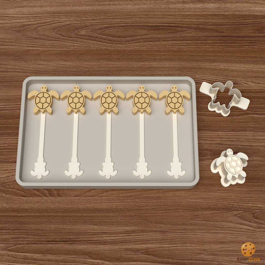 Sea Turtle Cake Pop Mold STL File