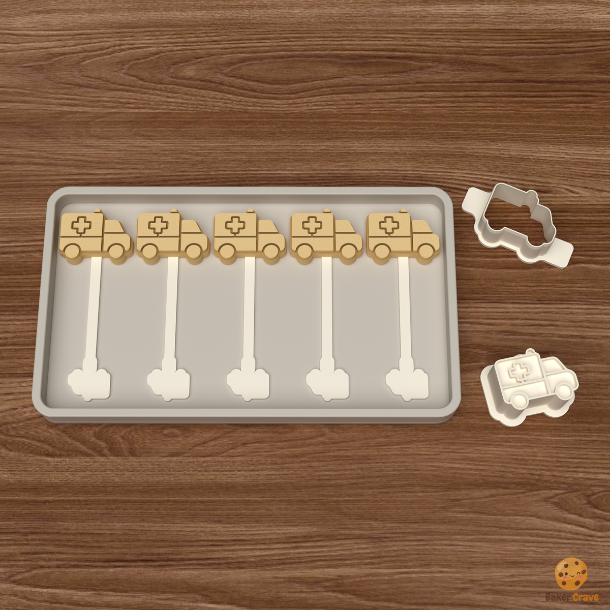 Ambulance Cake Pop Mold STL File