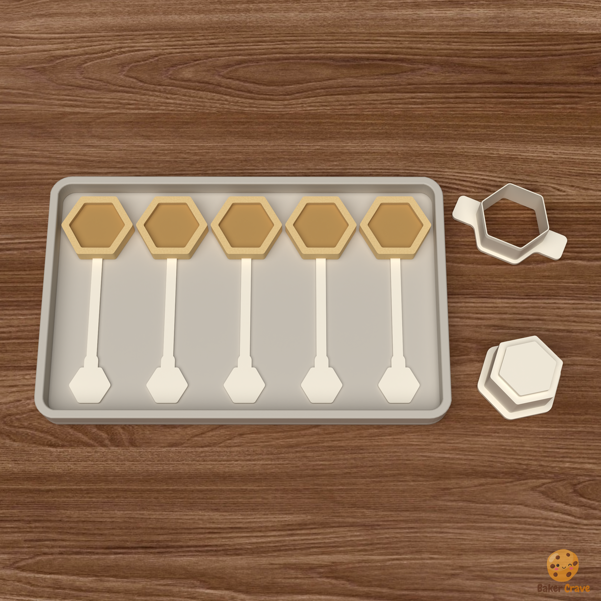 Filled Hexagon Cake Pop Mold STL File