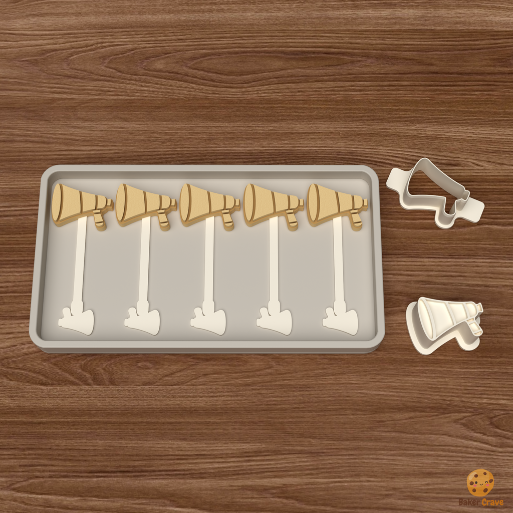 Cheer Megaphone Cake Pop Mold STL File