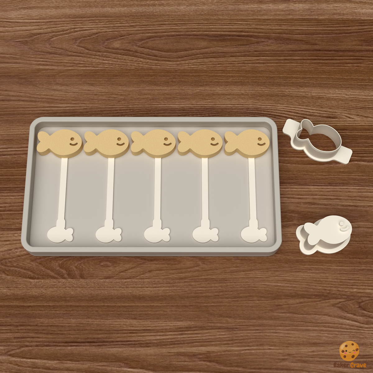 Goldfish Cake Pop Mold STL File