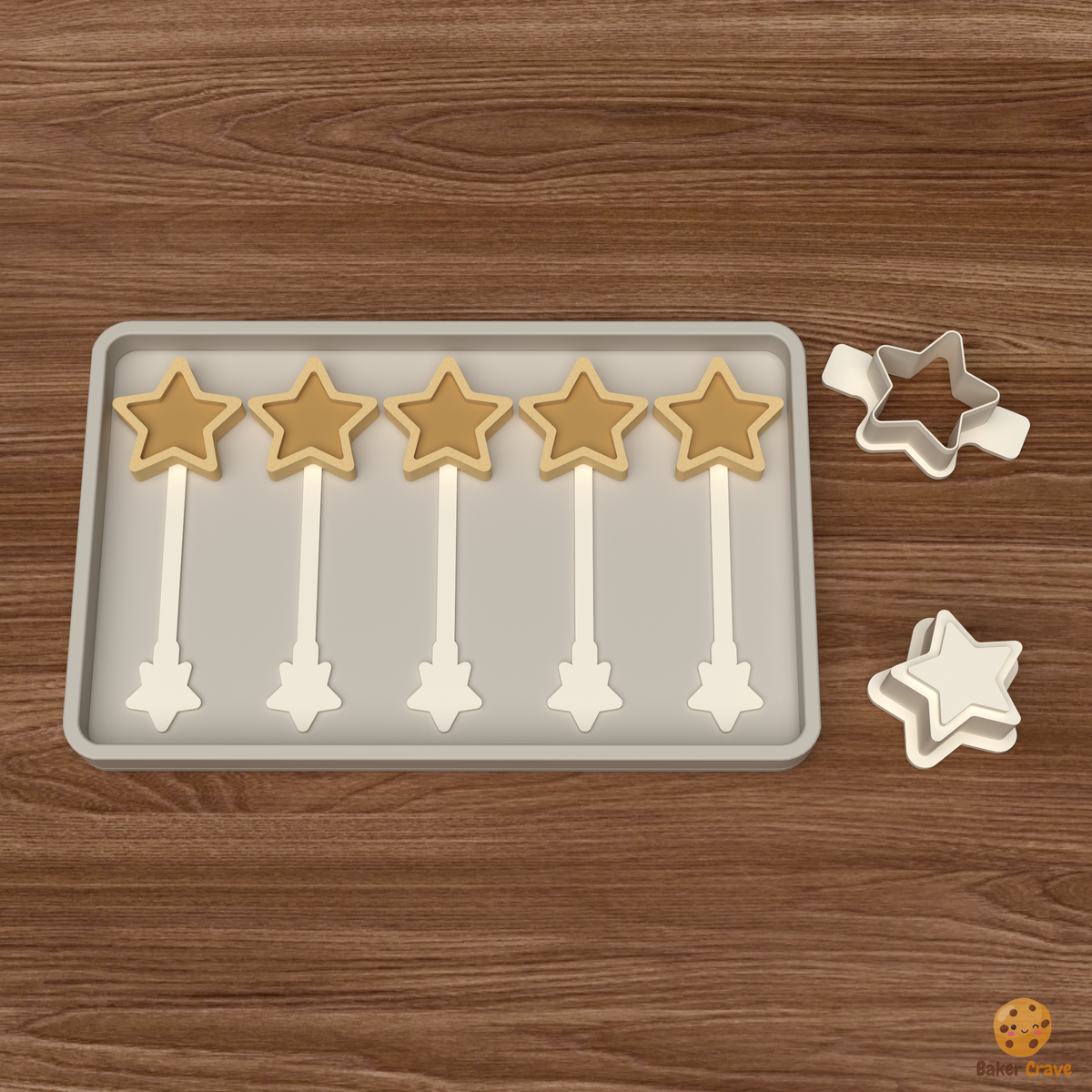 Filled Star Cake Pop Mold STL File
