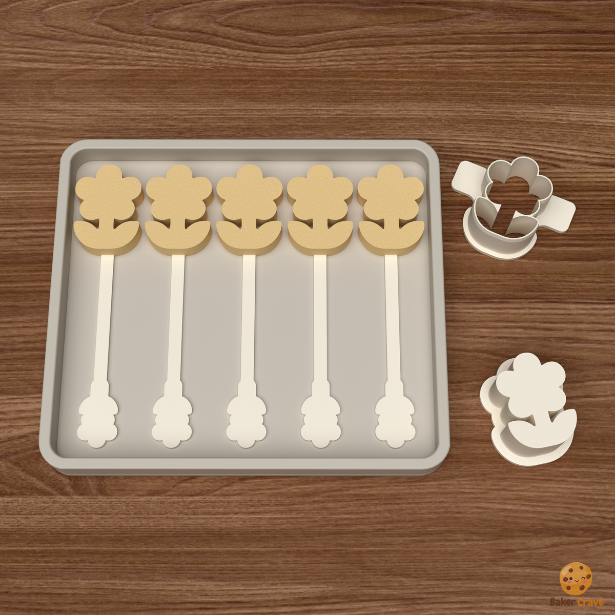 Flower Cake Pop Mold STL File