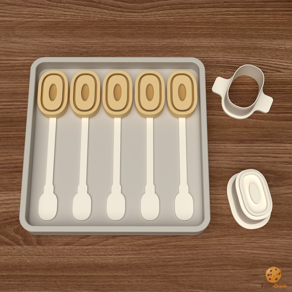 Number 0 Cake Pop Mold STL File
