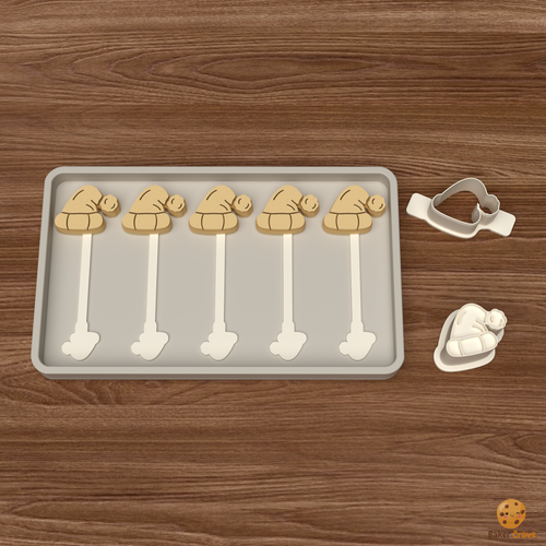 Santa Hat Cake Pop Mold STL File