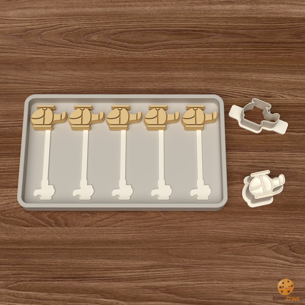 Helicopter Cake Pop Mold STL File