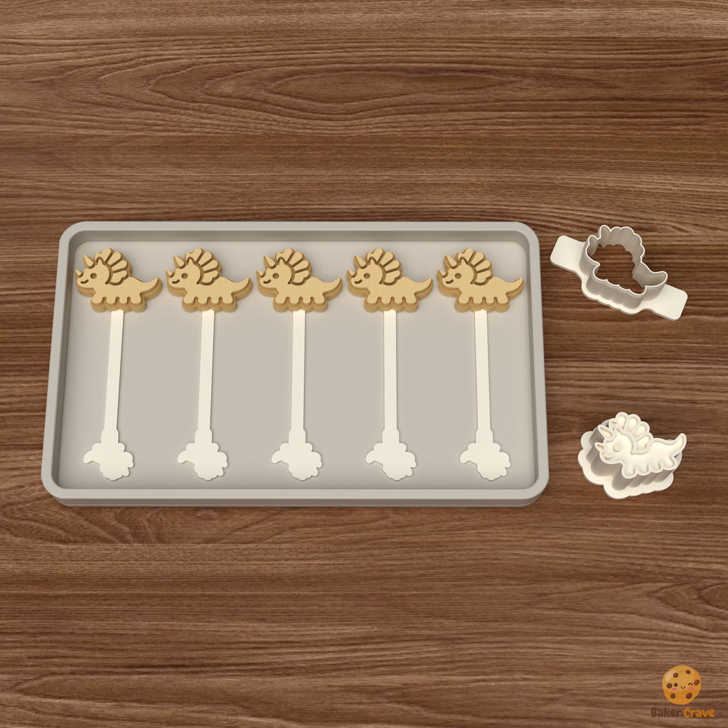 Triceratops Cake Pop Mold STL File