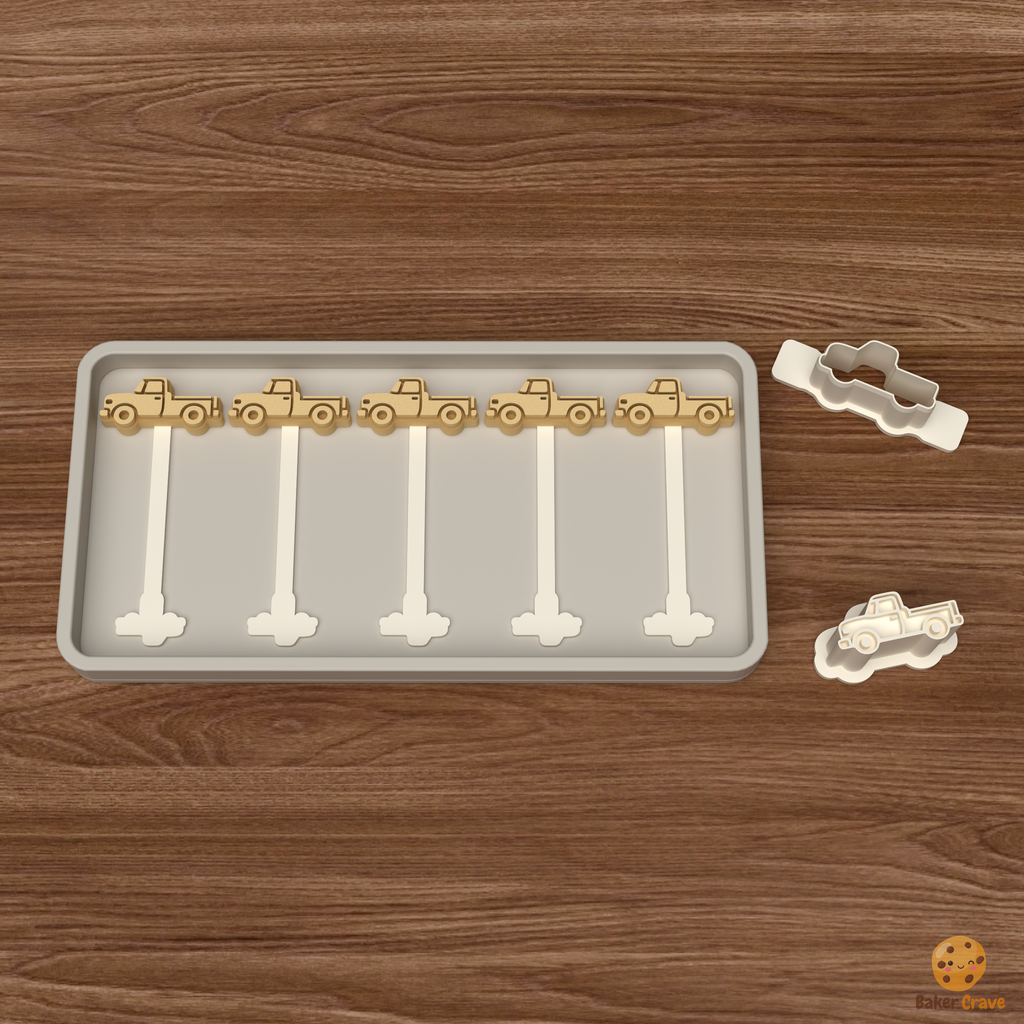 Pickup Truck Cake Pop Mold STL File