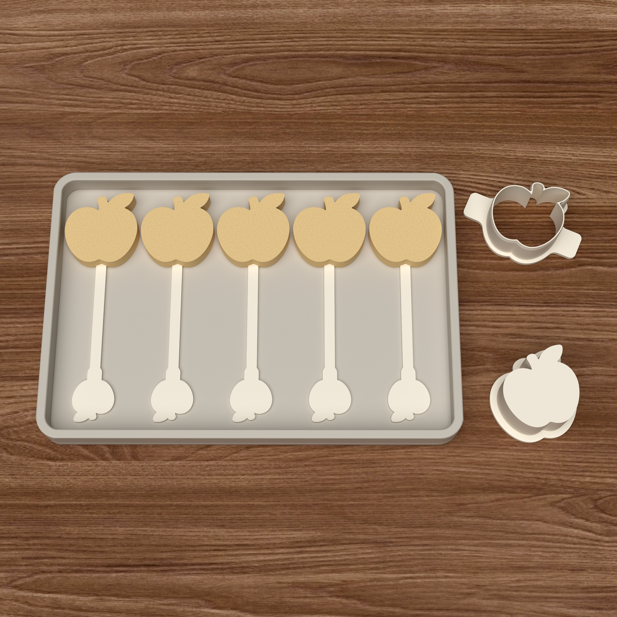 Apple Cake Pop Mold STL File