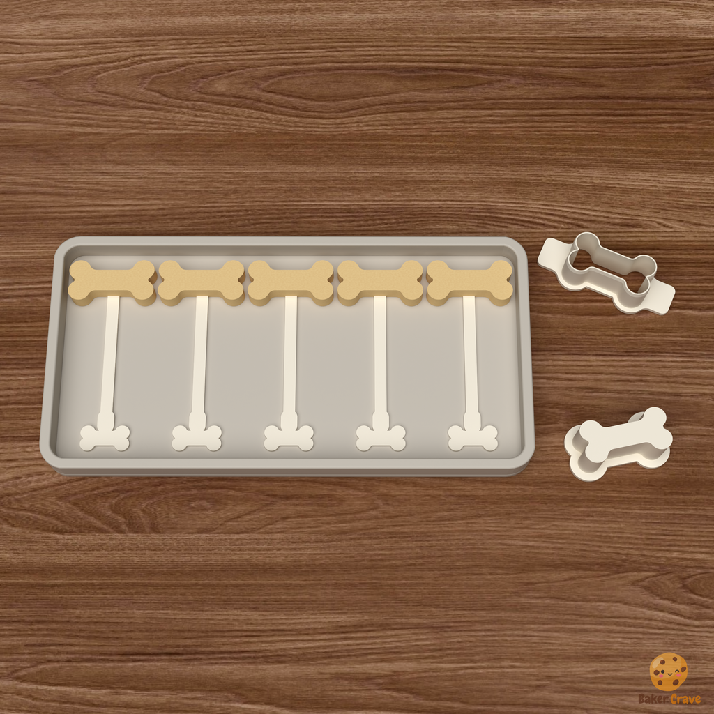 Dog Bone Cake Pop Mold STL File