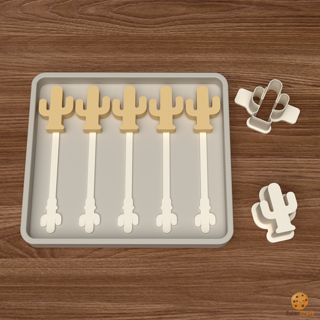 Cactus Cake Pop Mold STL File