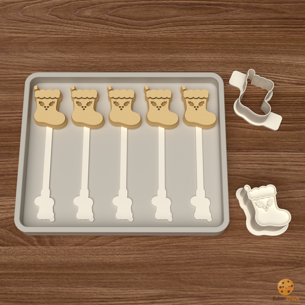 Christmas Stocking Cake Pop Mold STL File