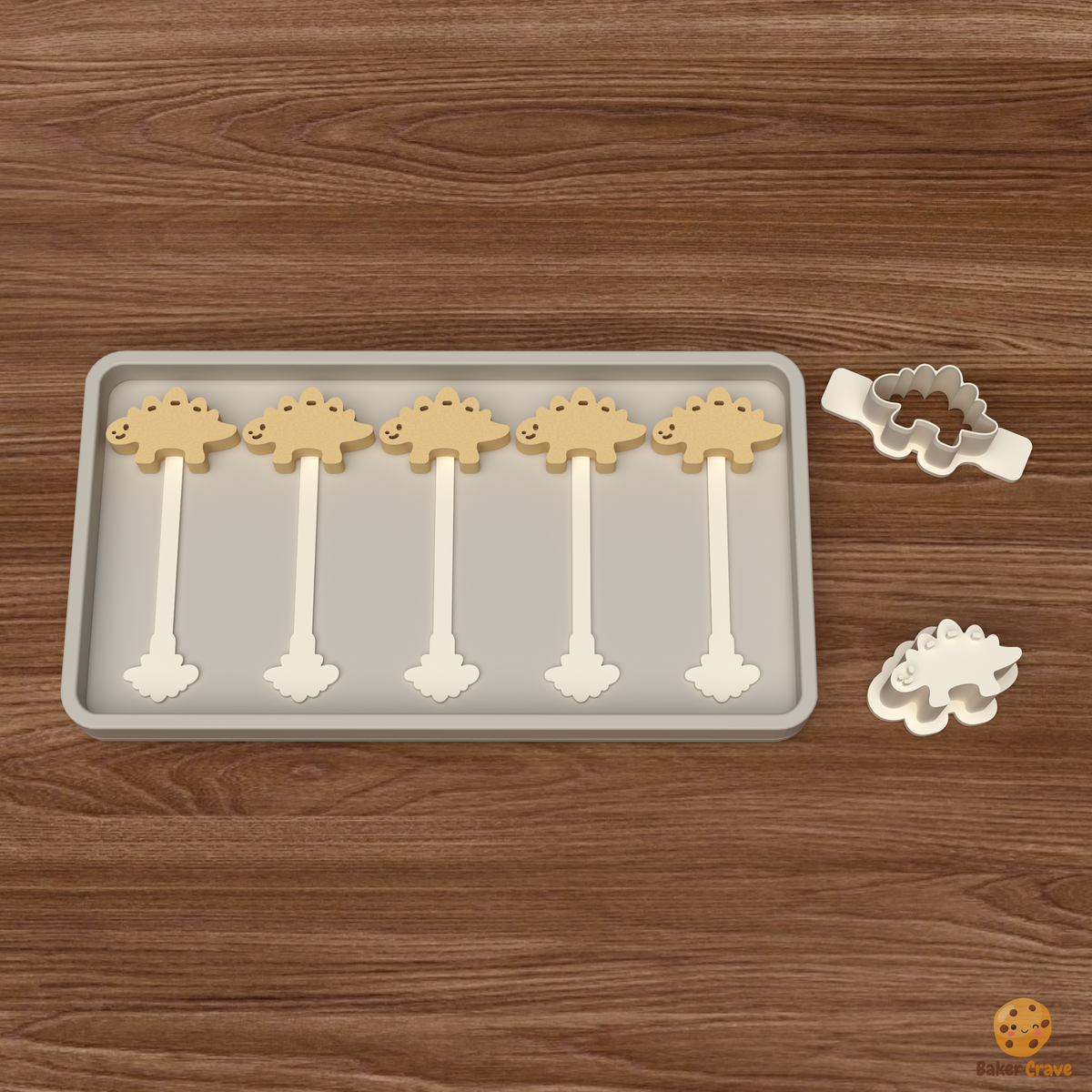 Spiky Dinosaur Cake Pop Mold STL File